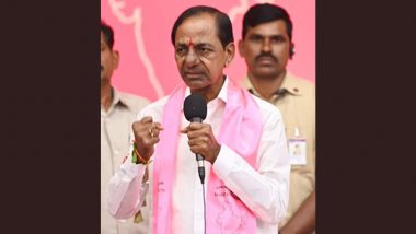 K Chandrasekhar Rao Hoists BRS Flag at Party Headquarters in Hyderabad